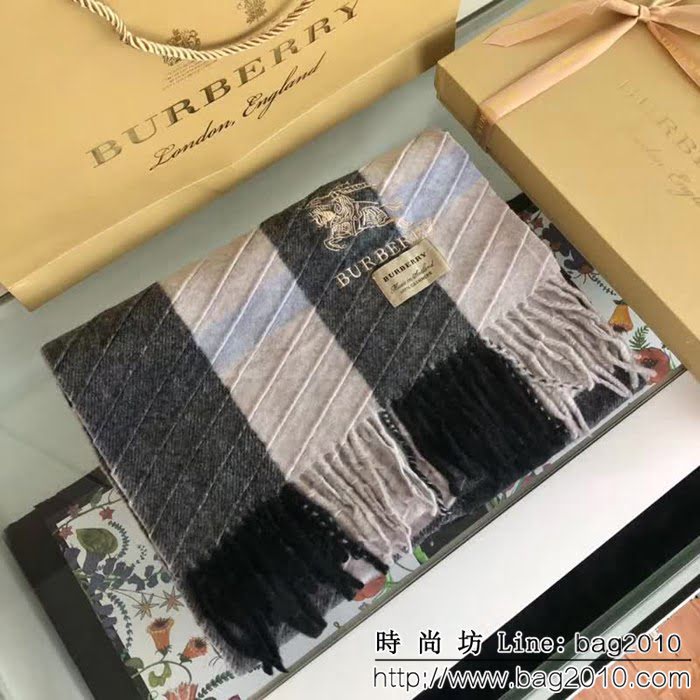 BURBERRY巴寶莉頂級高端貨 2017最新經典款羊絨圍巾 男女同款 LLWJ6788